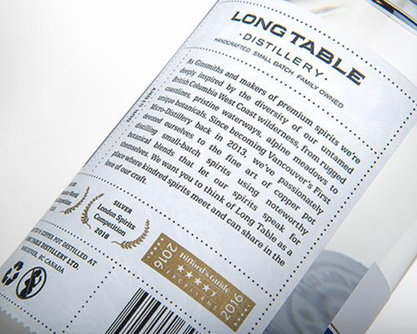 Long Table Distillery London Dry Gin